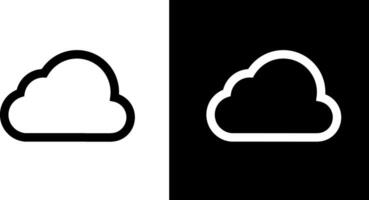 Simple cloud icon set vector