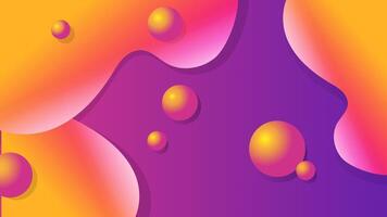 Modern abstract fluid gradient geometric with colorful background vector