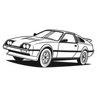 An illustration of a car on a white background vector