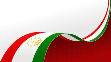Waving flag of Tajikistan. background for independence day design vector