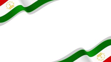 Waving flag of Tajikistan frame. background for independence day design vector