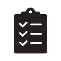 Clipboard icon. Checklist icon symbol for web site and app design. vector