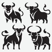 Captivating Bull Clip Art for Stylish Graphic Design Projects vector