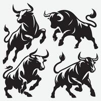 Captivating Bold Bull Illustrations for Unique Visual Storytelling vector