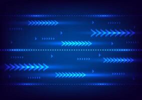 Abstract arrow background. Arrow light moving fast concept. Design for technology line digital network internet fiber optic connection background. vector