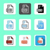 Set svg file type icon. Can be used for website, UI and mobile app interfaces. vector