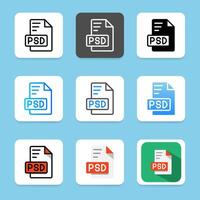 Set document file icon. can be used for format, extension and file type. vector