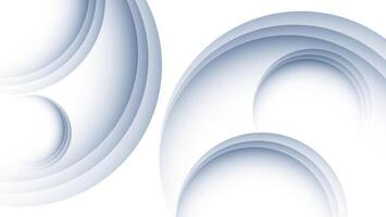 white abstract background with circles paper layer vector