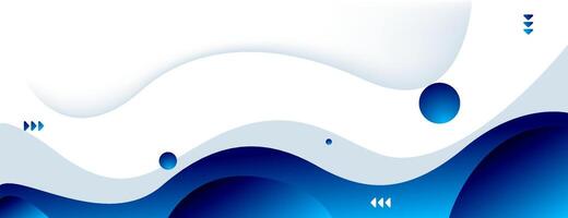 blue and white wave fluid abstract background vector