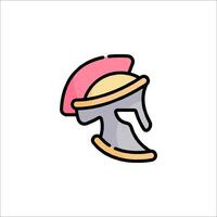 A cartoon spartan helmet icon vector