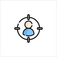 A person in a target icon vector