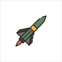 A rocket icon on a white background vector