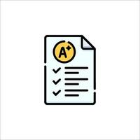 A document with a check mark on it vector