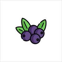 A blueberry icon on a white background vector