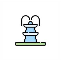A water fountain icon in a line style vector