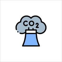 A cloud with the word co2 on it vector