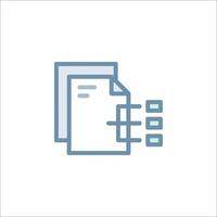 A file icon with a paper document vector