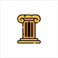 Ancient column icon, illustration vector