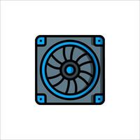 A computer fan icon on a white background vector