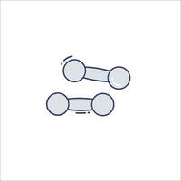A pair of dumbbells on a white background vector