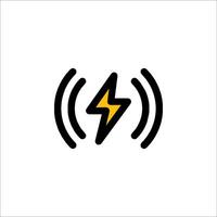 A lightning bolt icon on a white background vector