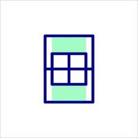 A square box with a square window in it vector