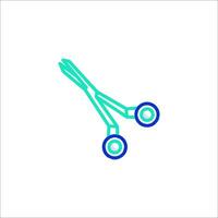 A pair of scissors on a white background vector