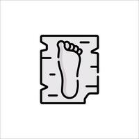 Footprint icon illustration on white background vector