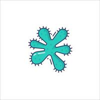 A blue virus icon on a white background vector