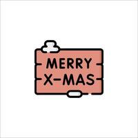 Merry xmas sign on a white background vector