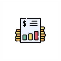 A stack of money and a paper with a dollar sign vector