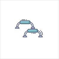 A blue bar with a handle on it vector