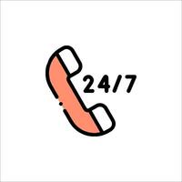 A phone icon with the number 2417 vector