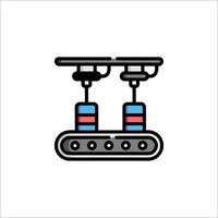 A robot with two arms and a head vector