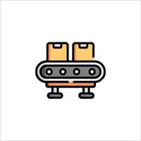 A robot with two arms and a head icon vector