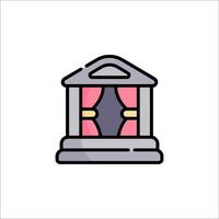 A building with a door and a window vector