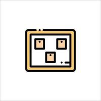 A square with four squares on it vector