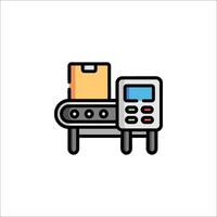 A machine with a box on it and a computer vector