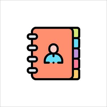 A notebook with a person inside it vector
