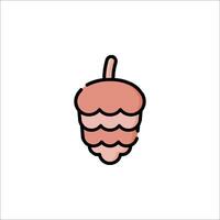 A cartoon apple icon on a white background vector