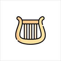 A harp icon on a white background vector