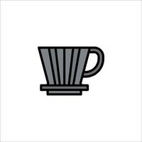 A coffee cup icon on a white background vector