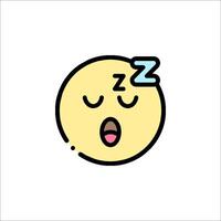 A cartoon face with a sleeping face vector