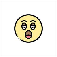 A cartoon face with a surprised expression vector
