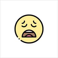A sad emoticor with a sad face vector