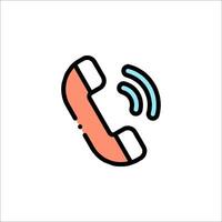 A phone icon with a phone receiver and a phone icon vector