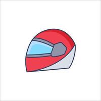 A red helmet icon on a white background vector