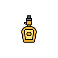 A bottle of whiskey on a white background vector