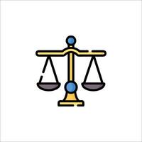 A justice scale icon on a white background vector