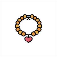 A bracelet with a heart on it vector